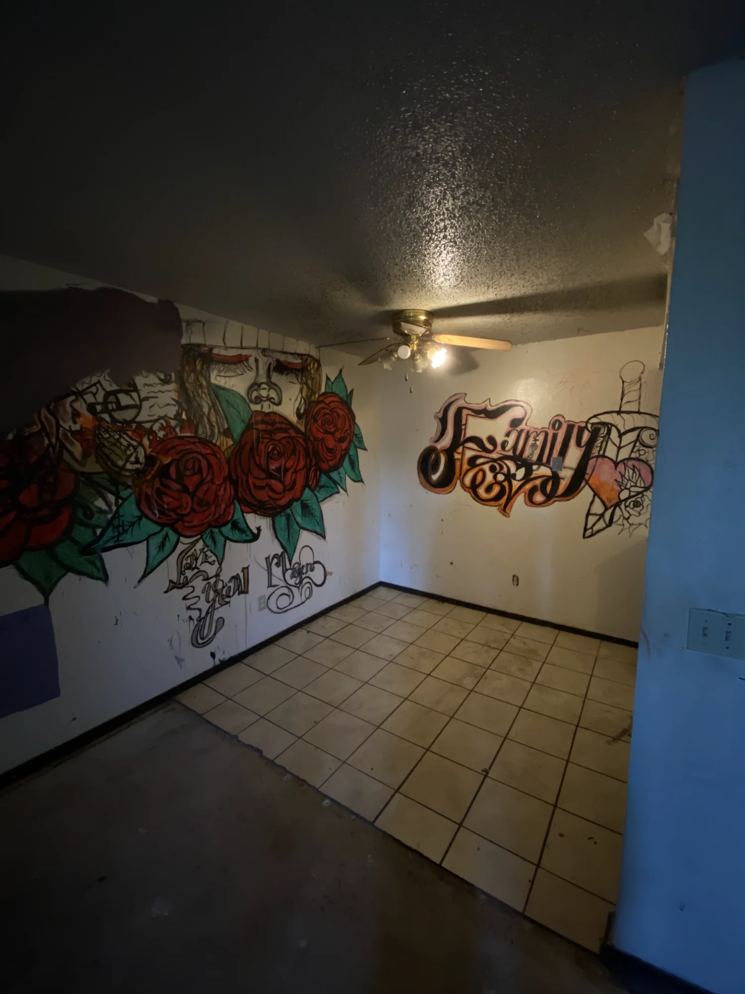 Apartment unit fully cleared and swept after a trash out by Big Project Solutions in the Oklahoma City metro